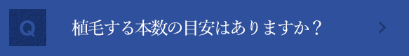 植毛する本数の目安はありますか？植毛する本数の目安について